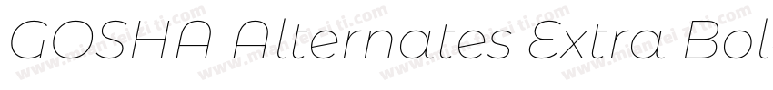 GOSHA Alternates Extra Bold Italic字体转换
